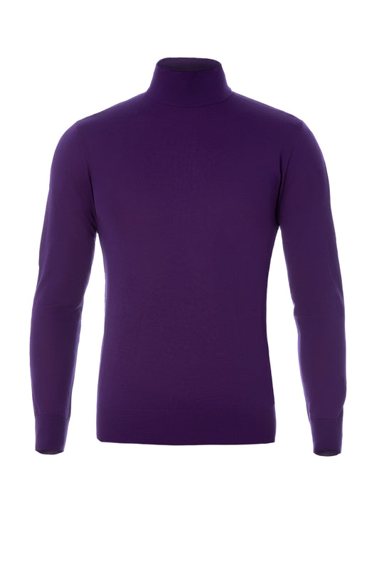 Purple turtleneck from Merino wool