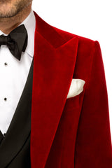 Charlton smoking red velvet jacket