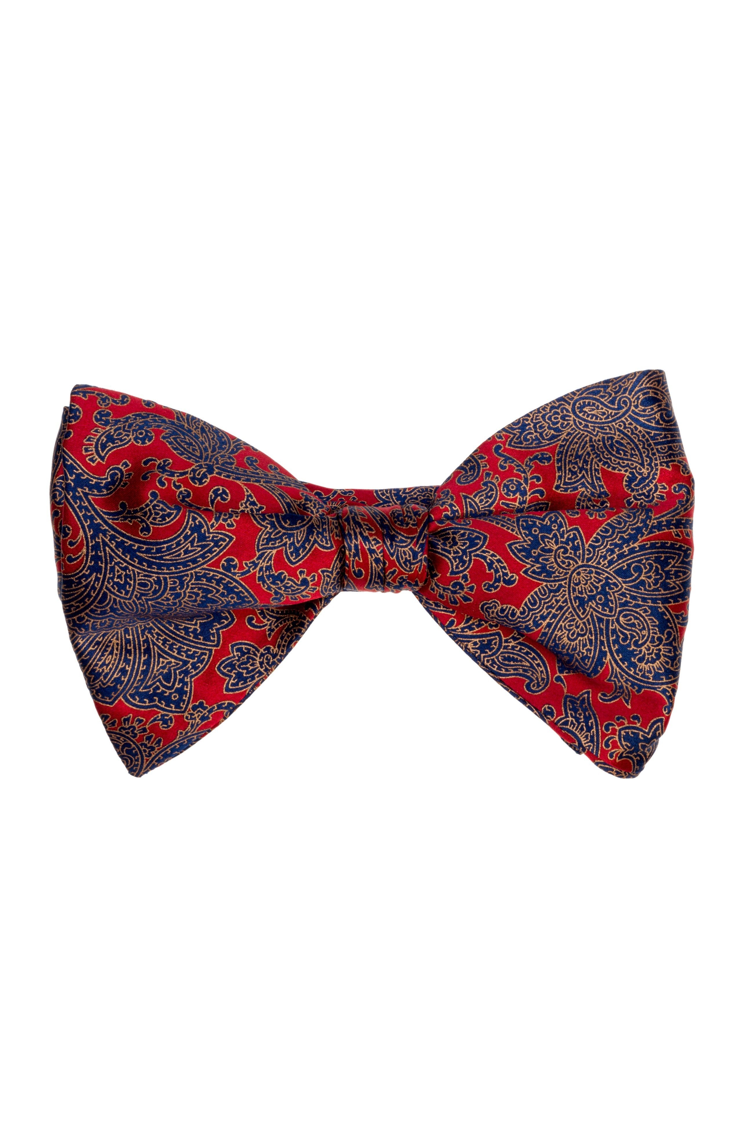 Roman red flower bow tie