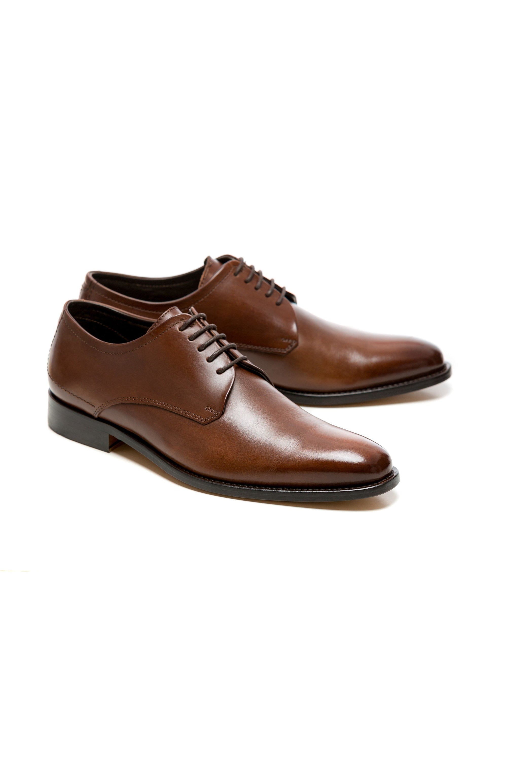 Derby cognac shoes
