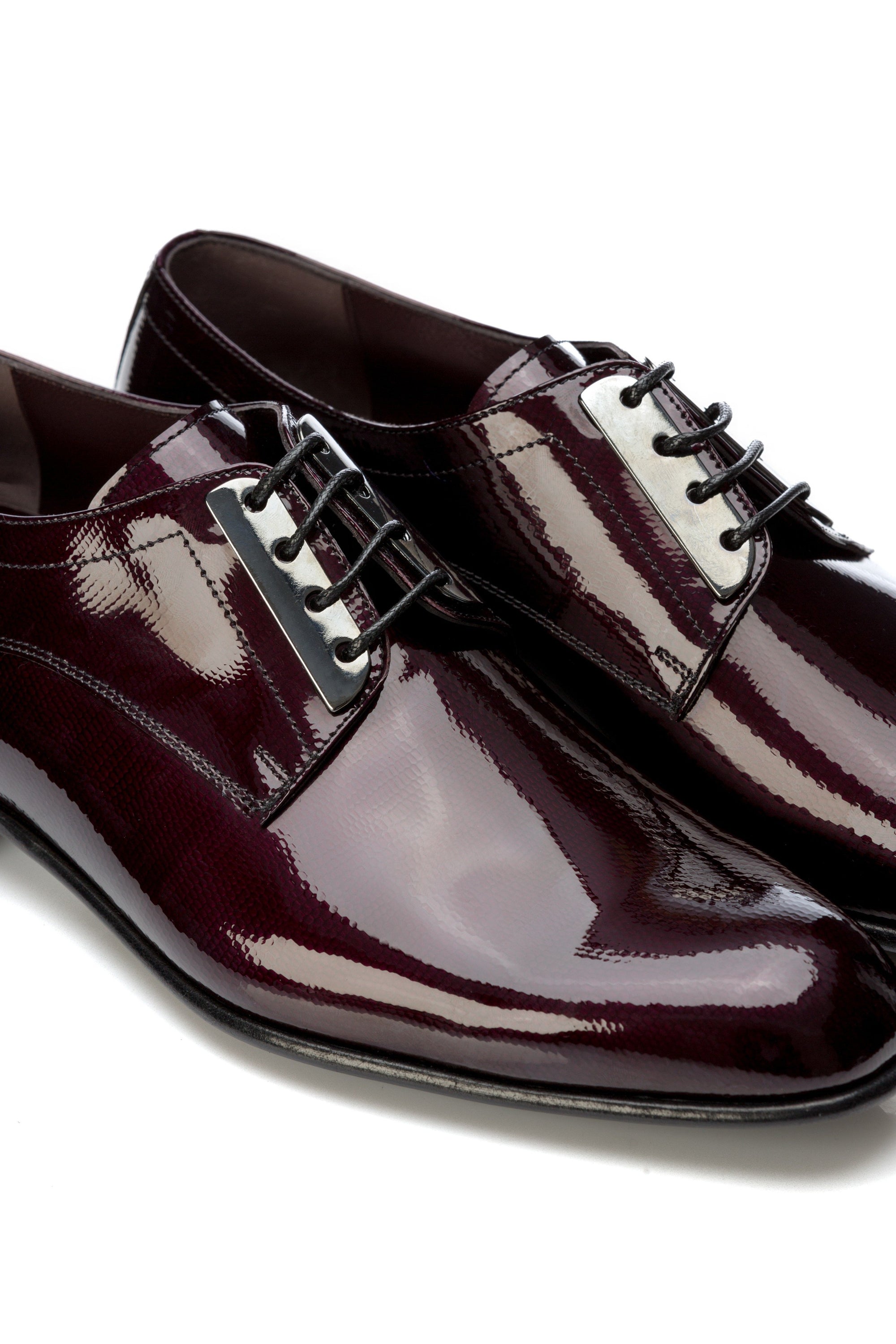 Derby purple smoking shoes