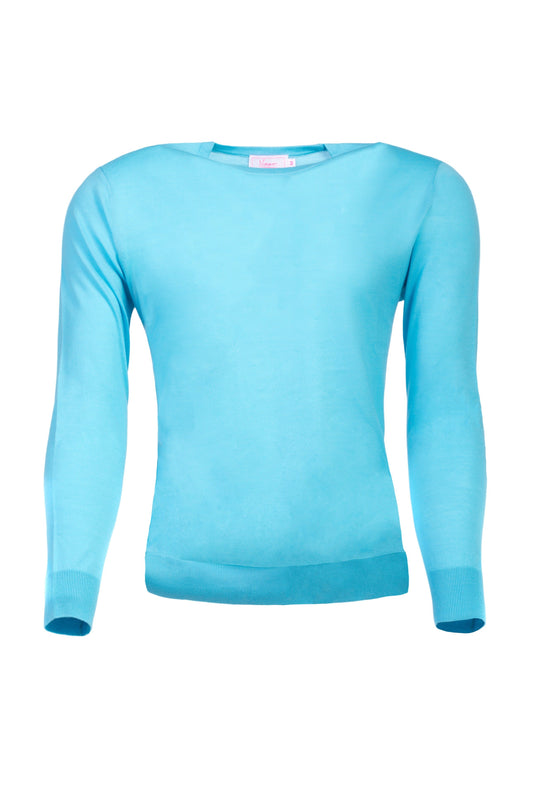 Blue blouse from Merino wool