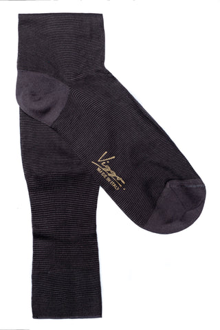 Grey socks with black dots
