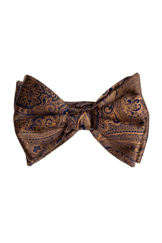 Blue bow tie with abstract model