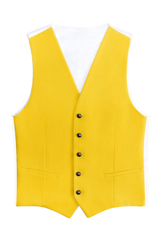 Red textured casual waistcoat with buttons