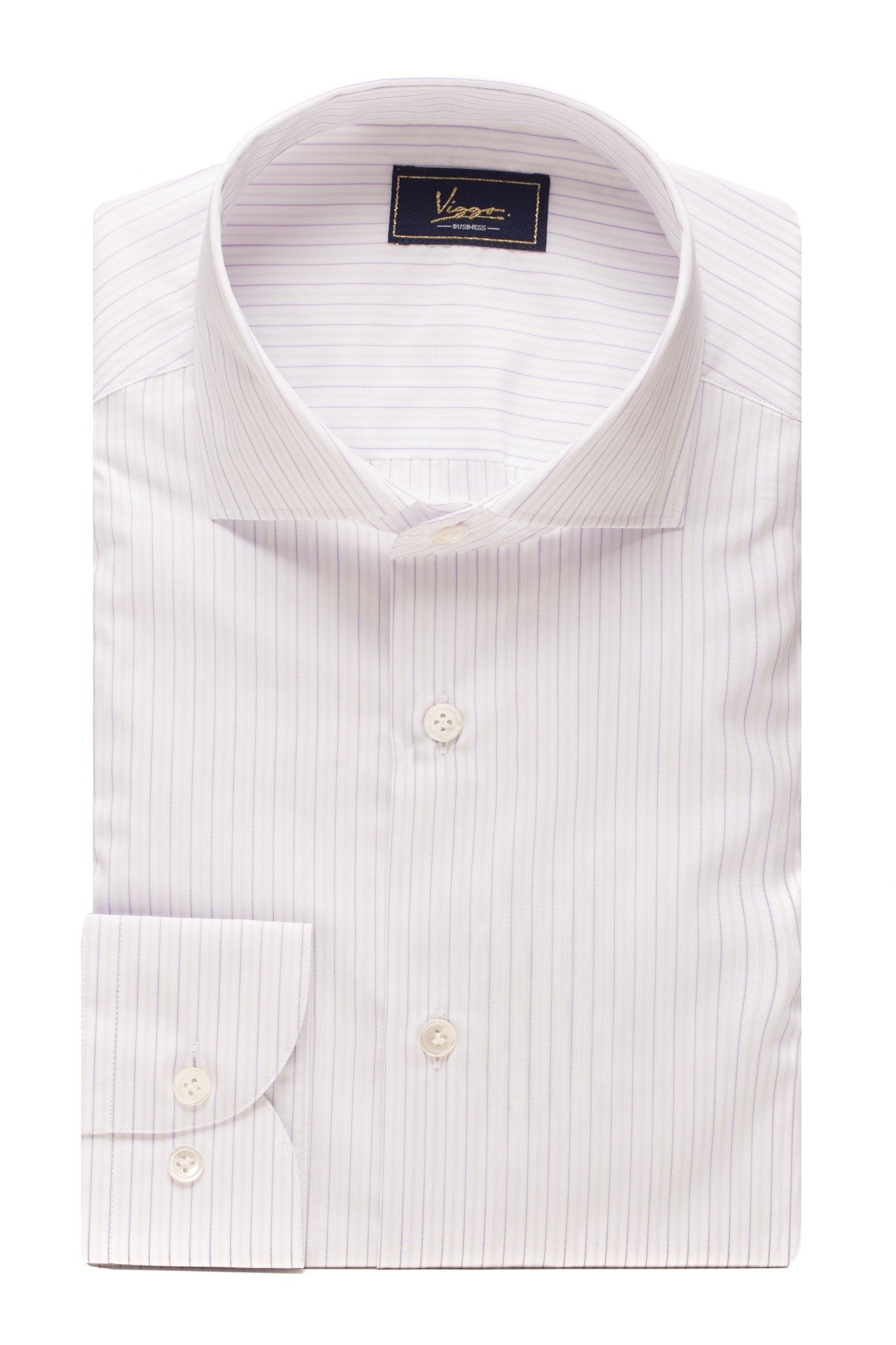White shirt with fine stripes