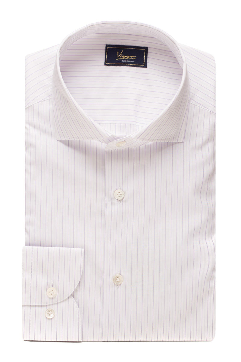 White shirt with fine stripes