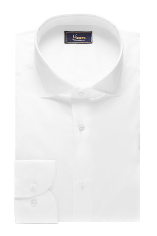 White business shirt with pinned collar
