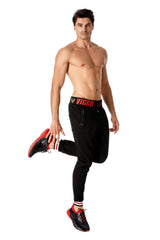Black and red sport trousers