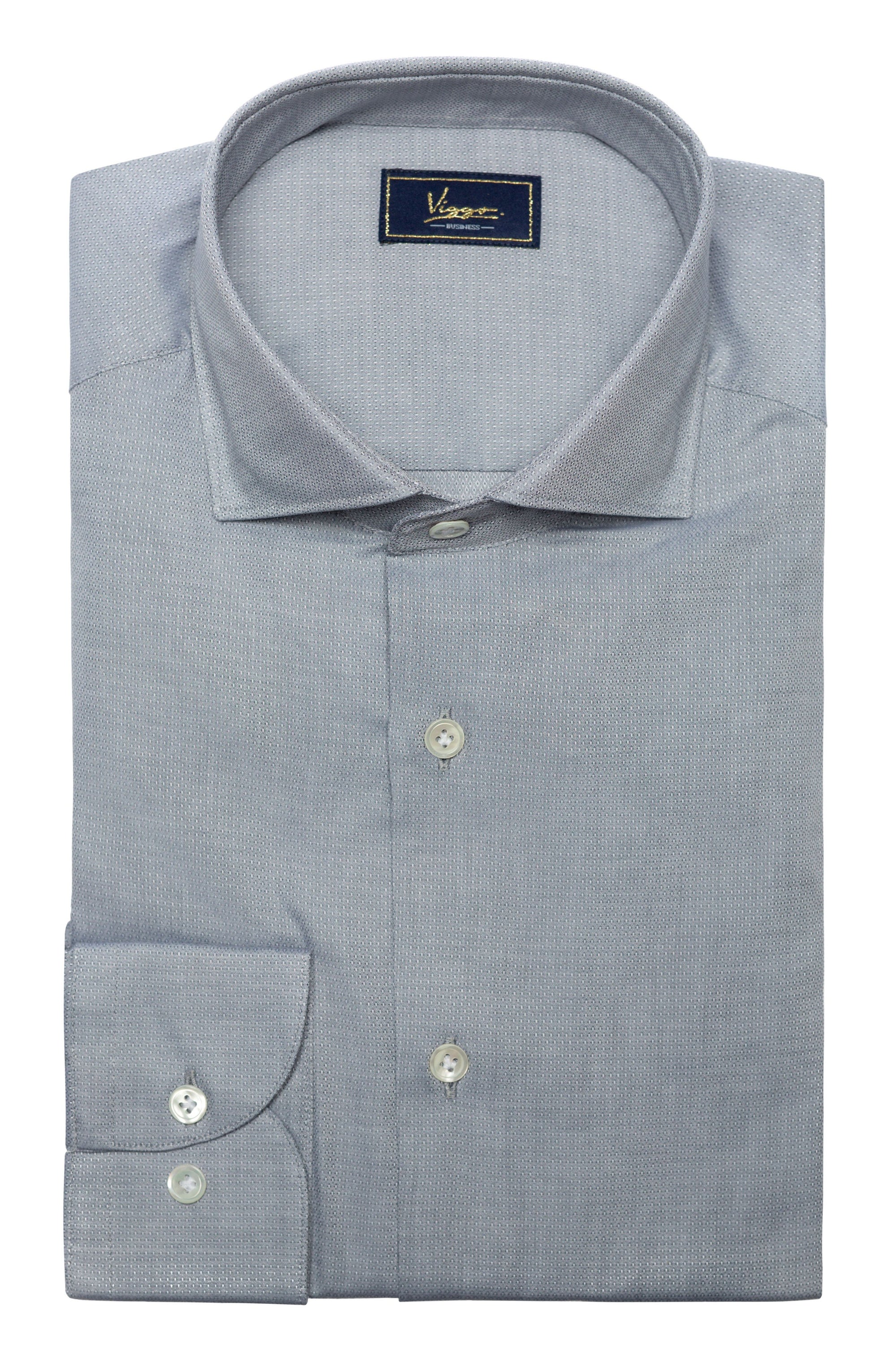 Grey shirt with white dots