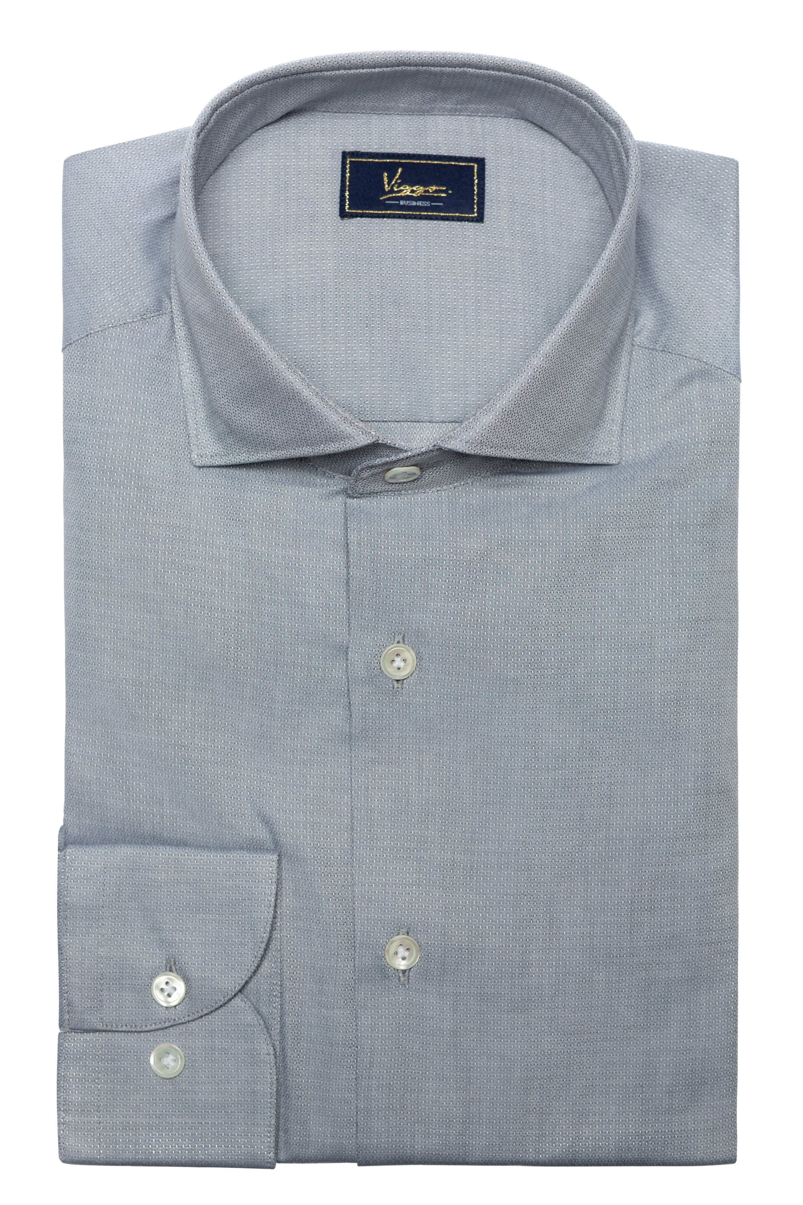 Grey shirt with white dots