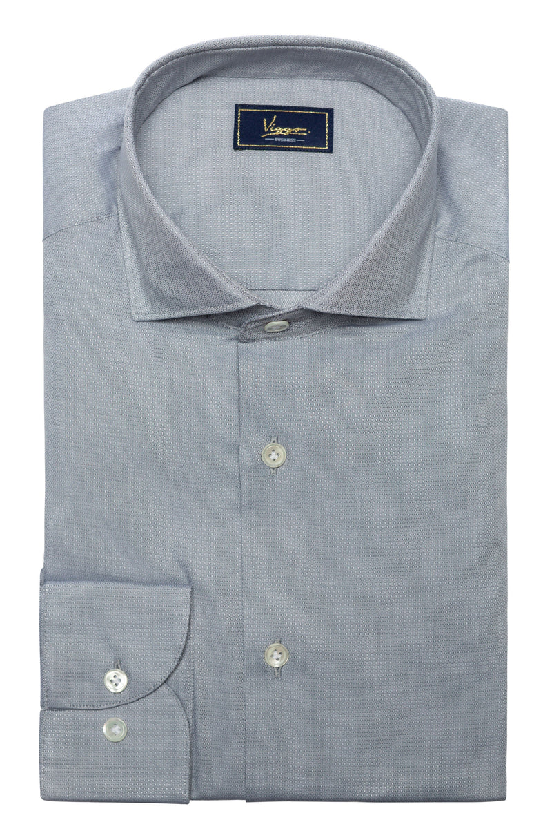 Grey shirt with white dots