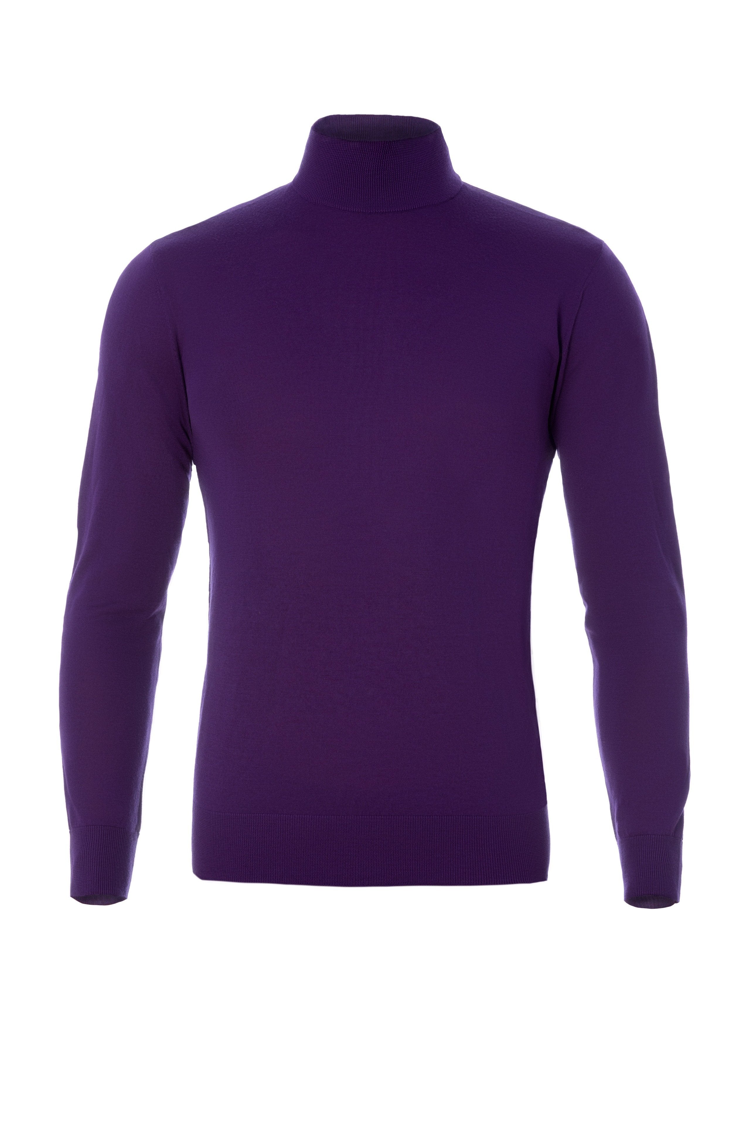 Purple turtleneck from Merino wool