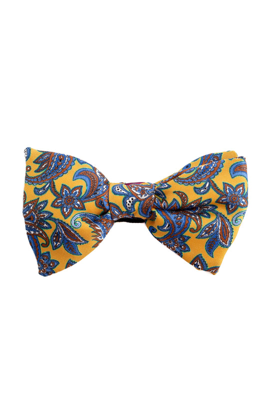 Yellow bow tie with Paisley model