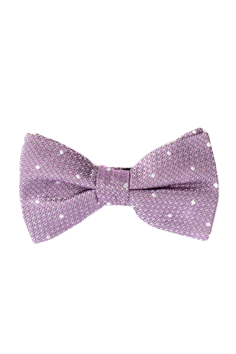 Purple bow tie with white rhombus