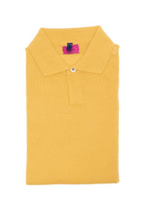 Yellow casual t-shirt with Polo collar
