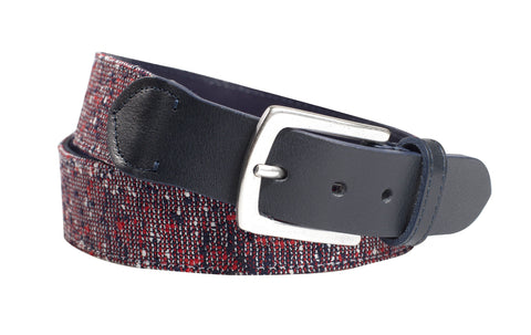 Navy textured belt