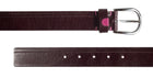 Claret leathered belt with pink detail