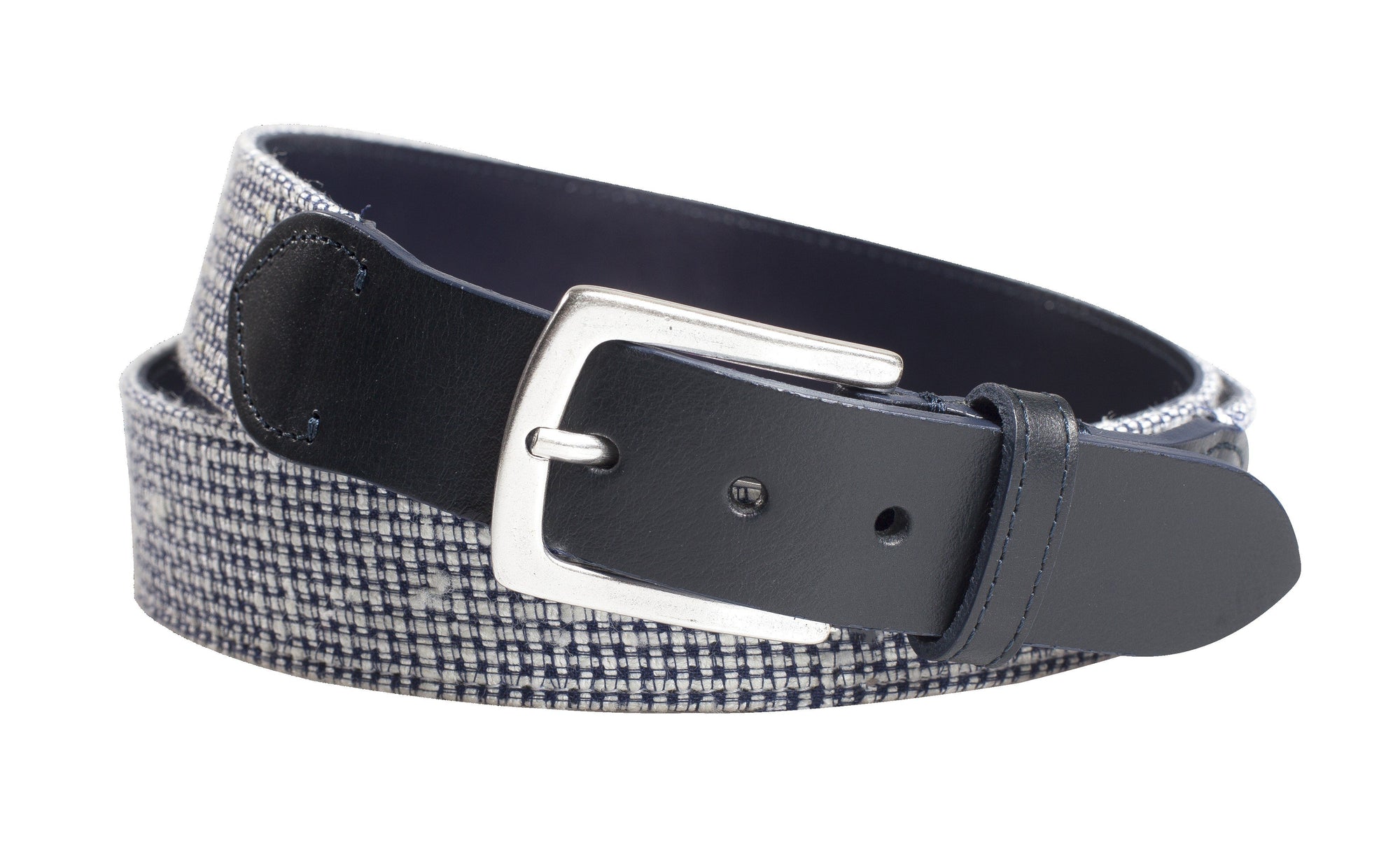 Navy textured belt