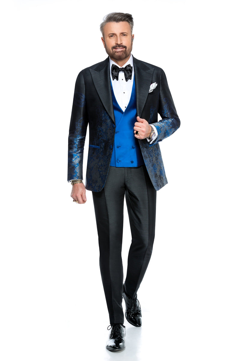 Three piece Ulrik navy smoking suit