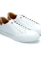 White leathered sneakers