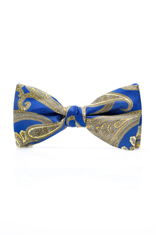 Endeavour blue Paisley bow tie