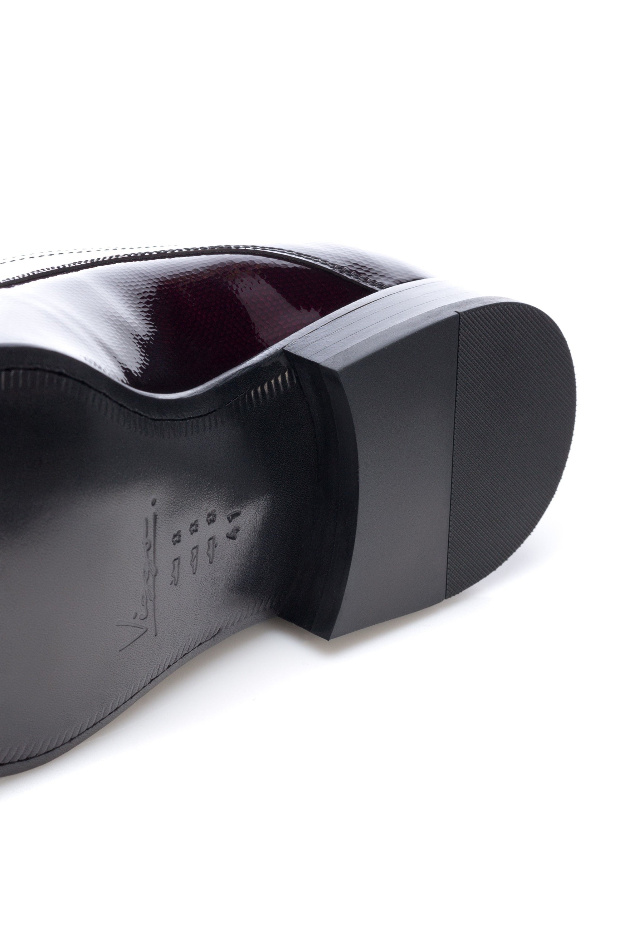Derby purple smoking shoes