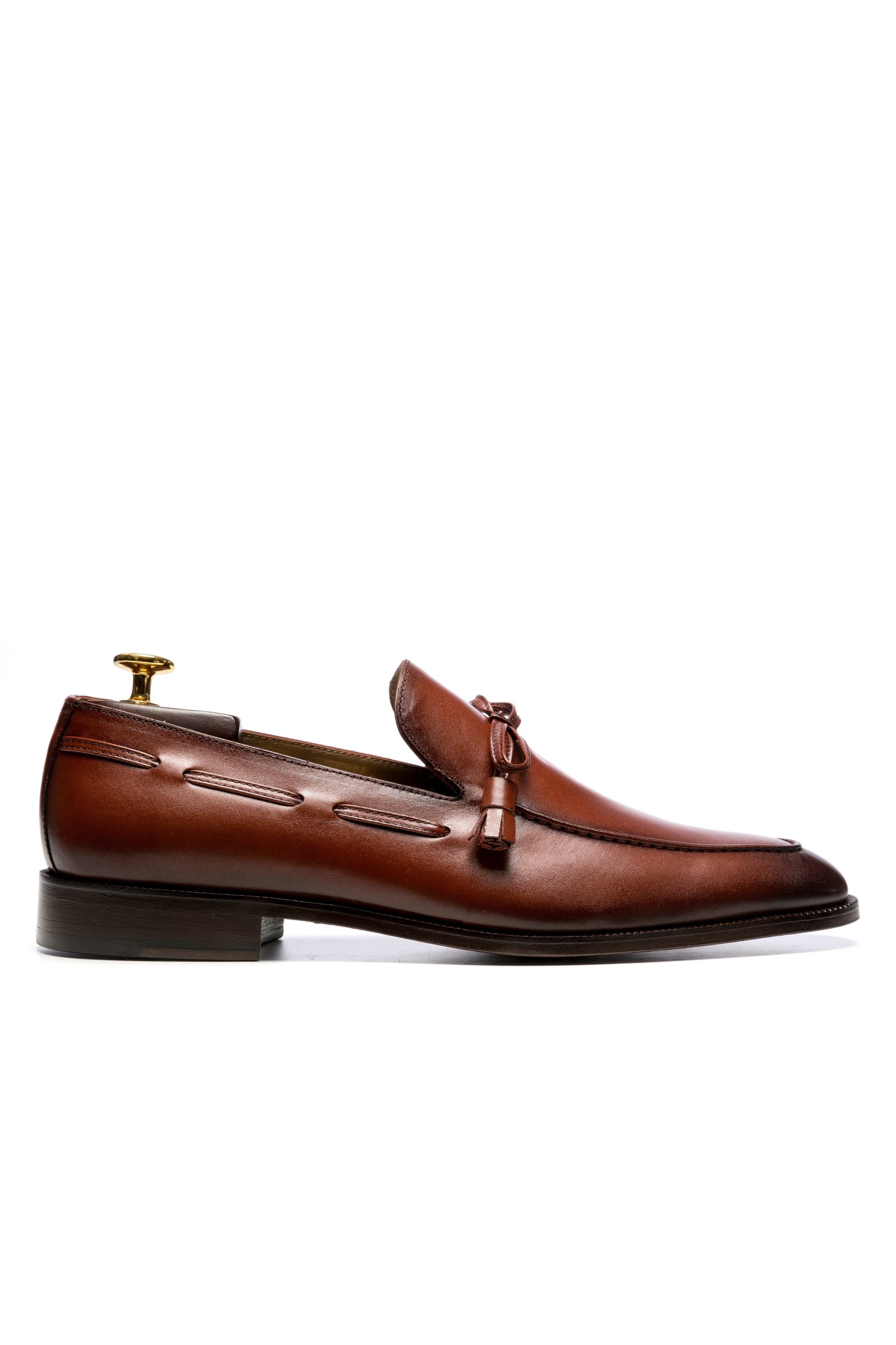 Brown evening shoes with cord detail