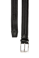 Black braided casual belt