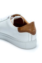 White leathered sneakers