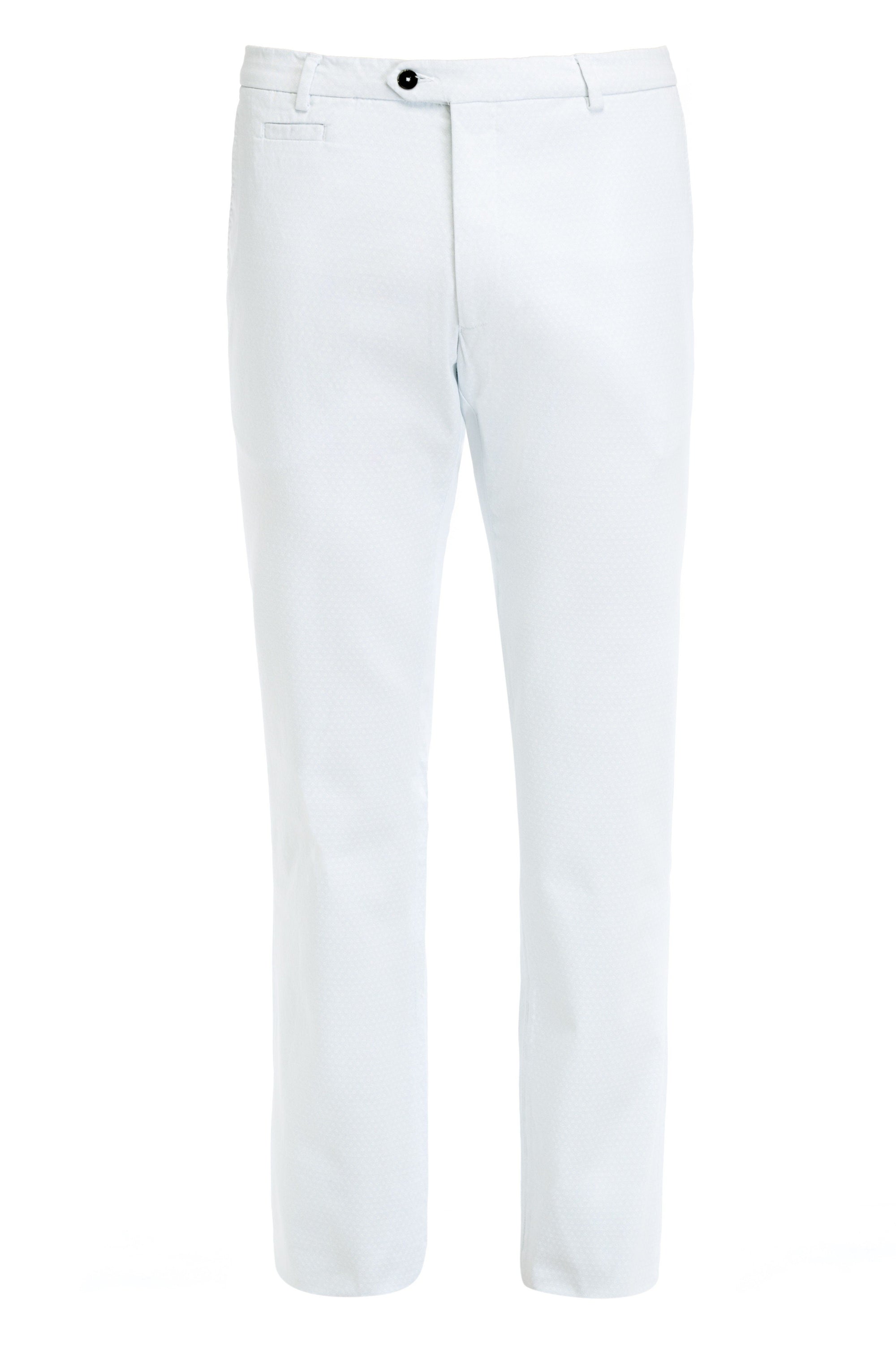 Chinos white textured trousers