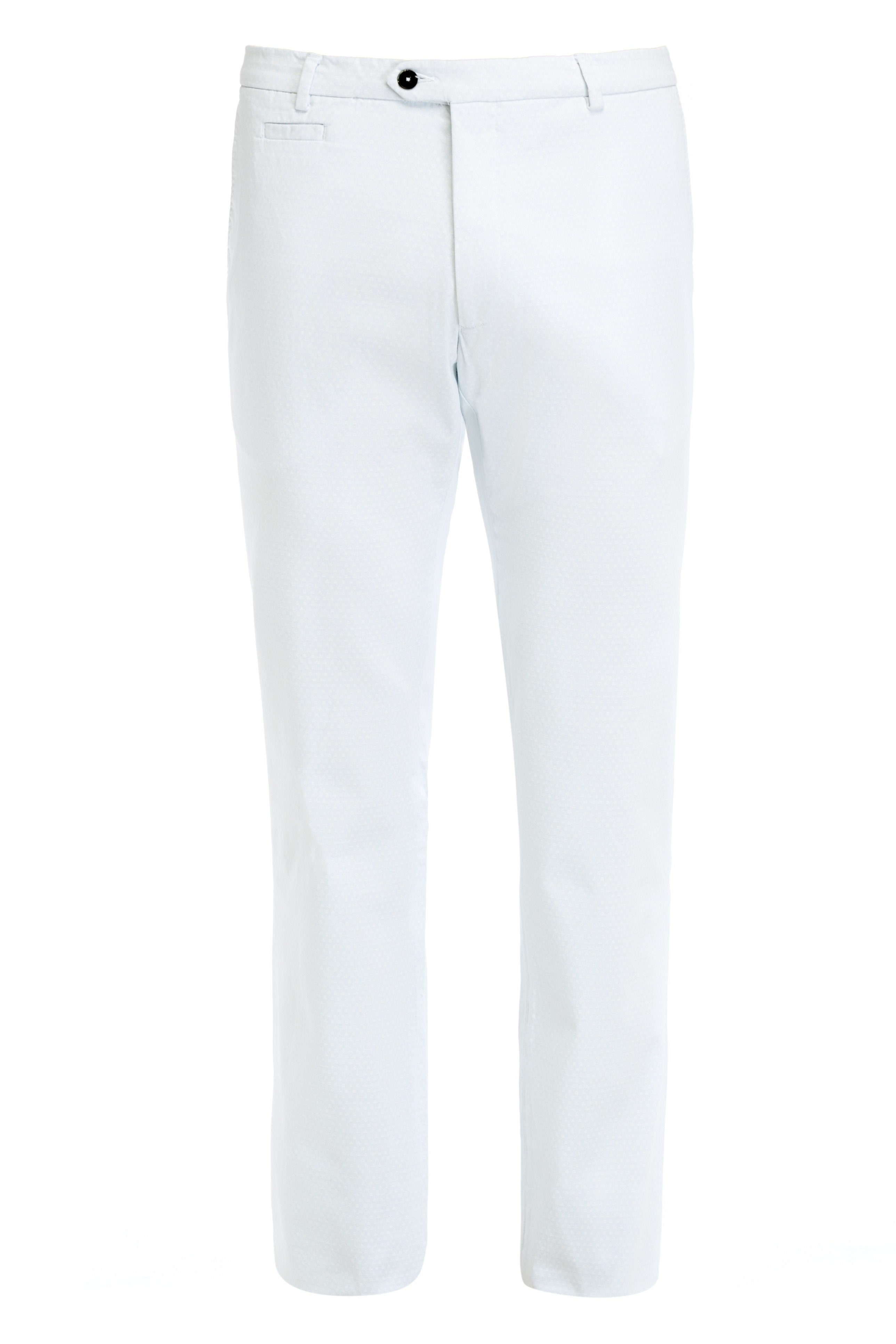 Chinos white textured trousers