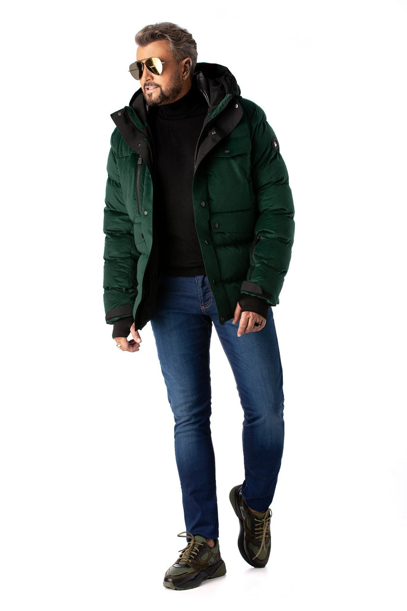 Green velvet jacket