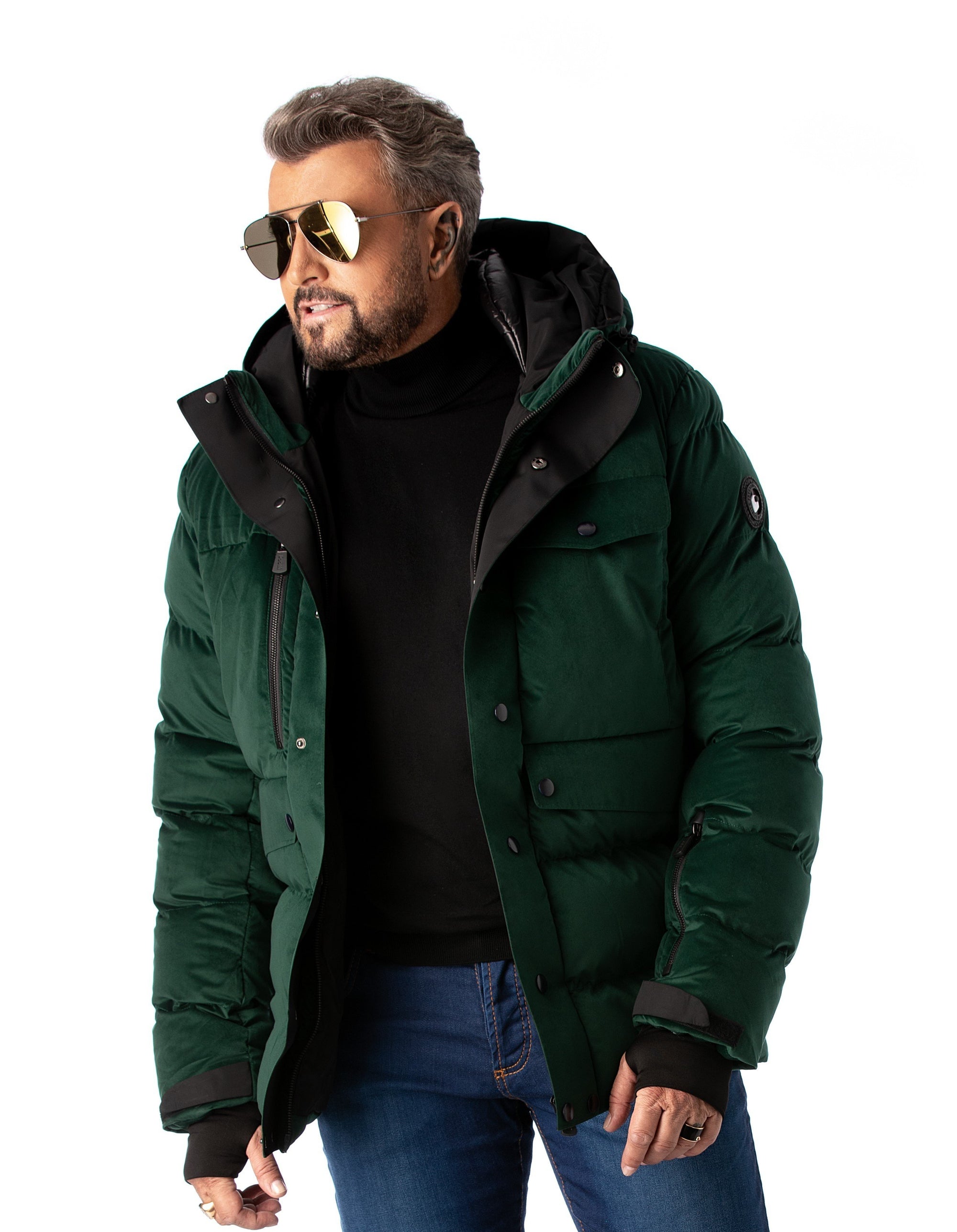 Green velvet jacket