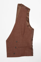 Brown business waistcoat with two lines of buttons