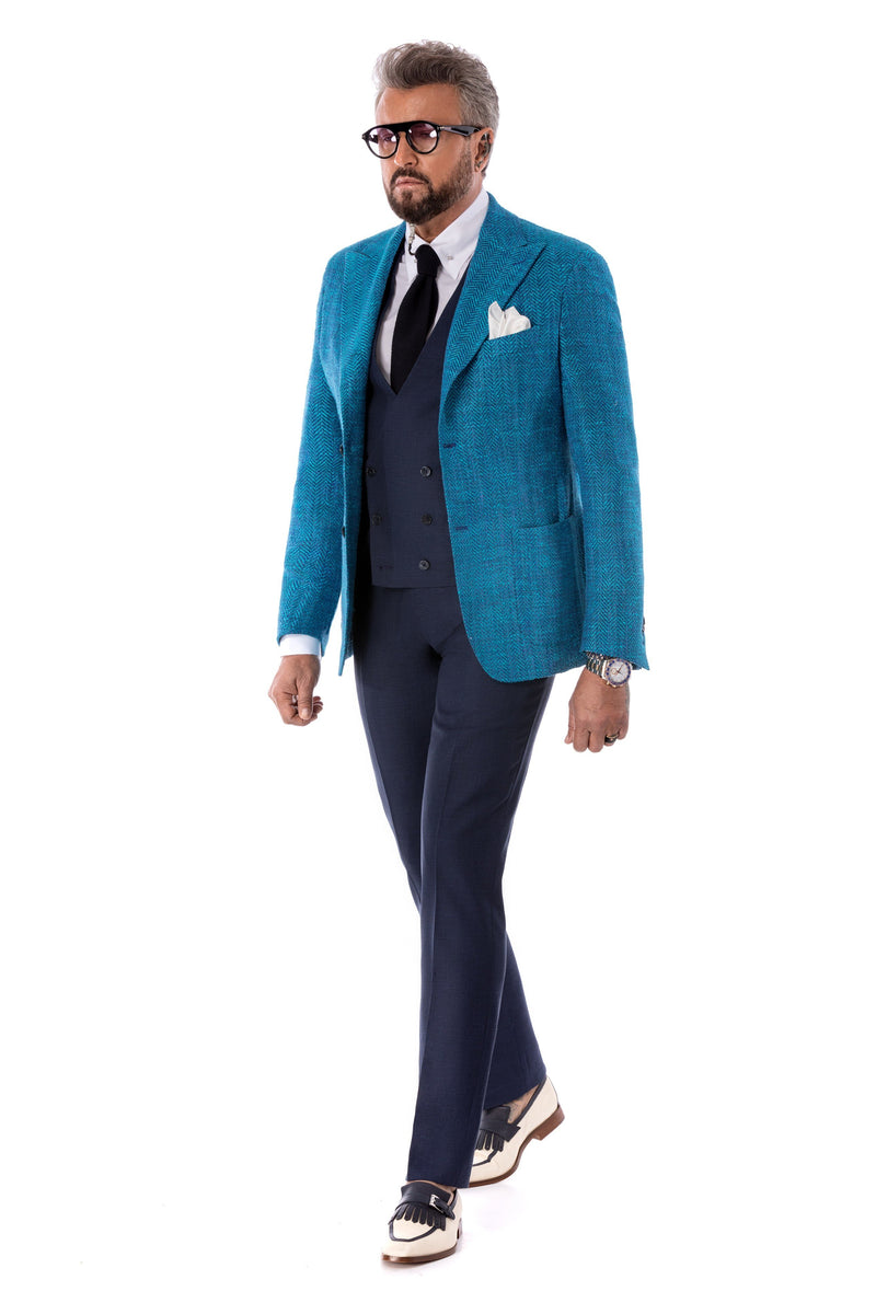 Turquoise casual jacket