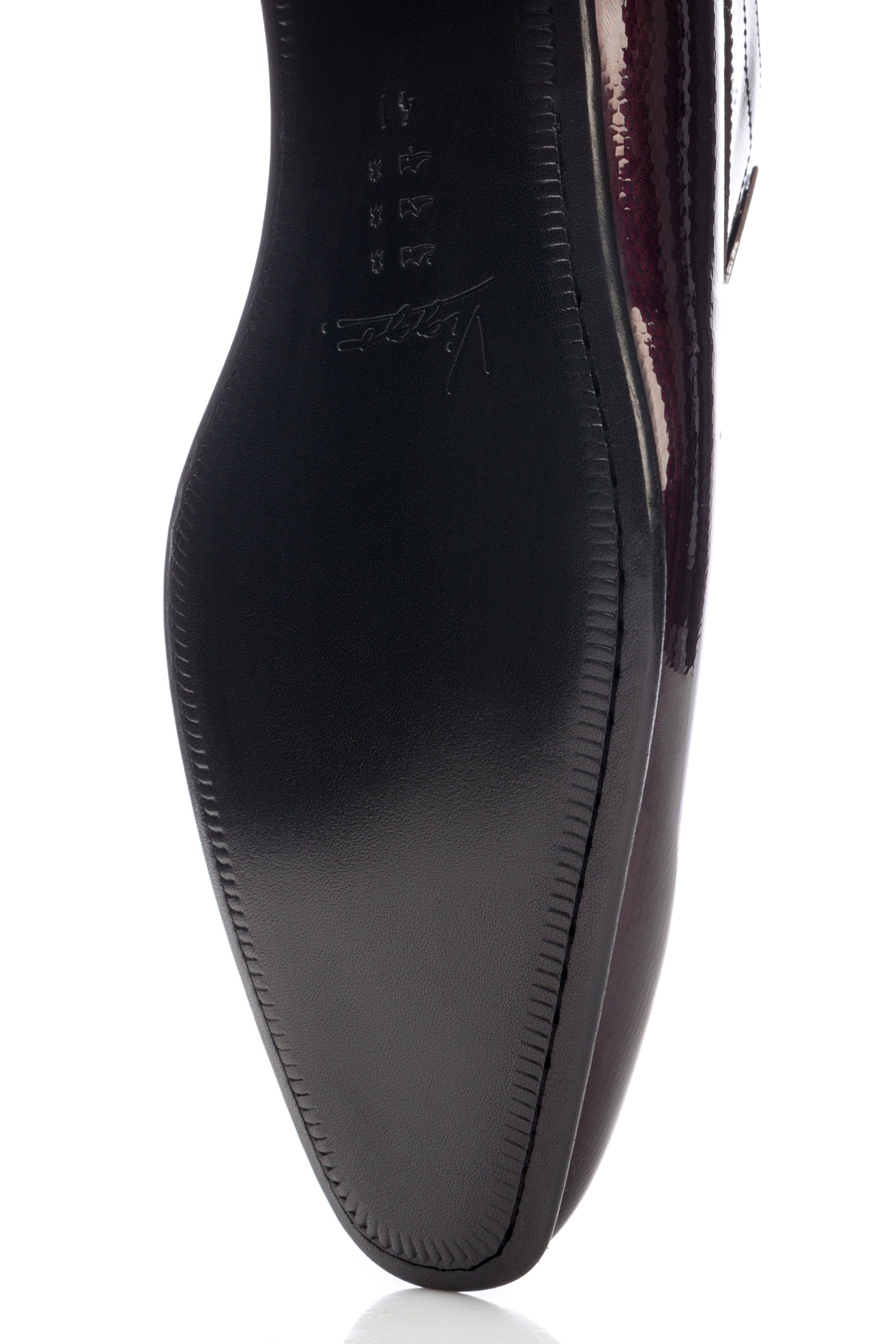 Derby purple smoking shoes