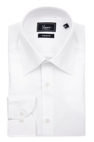 White business shirt with collar pin
