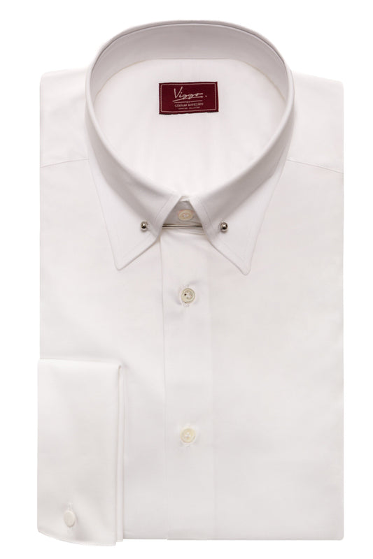 White shirt with pin collar