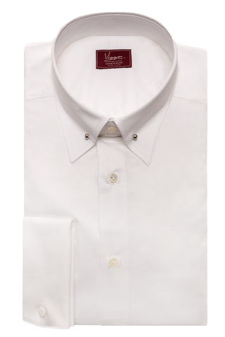 White business shirt with red detail