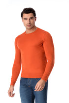Orange blouse from Merino wool