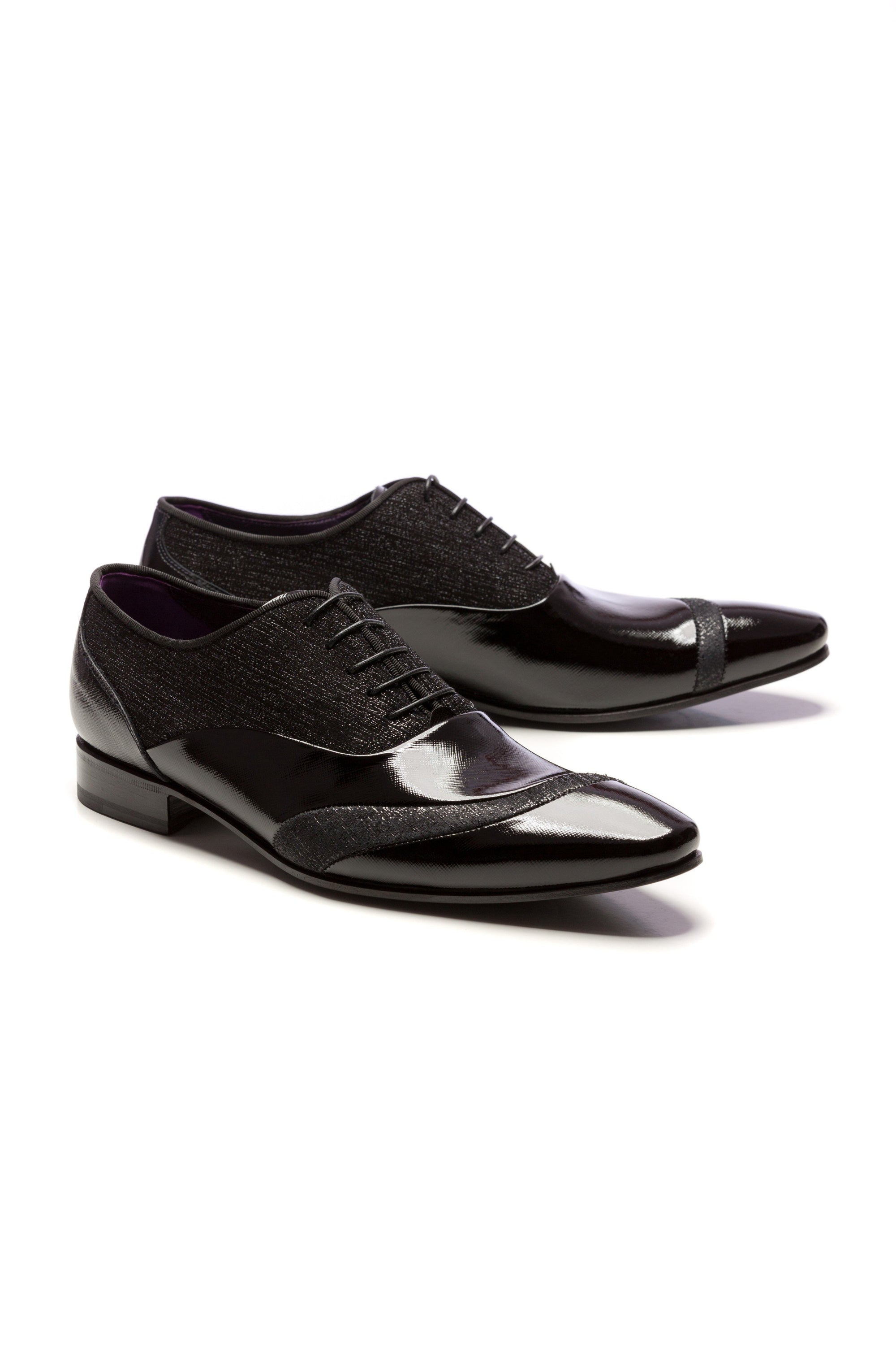 Black smoking shoes with lace
