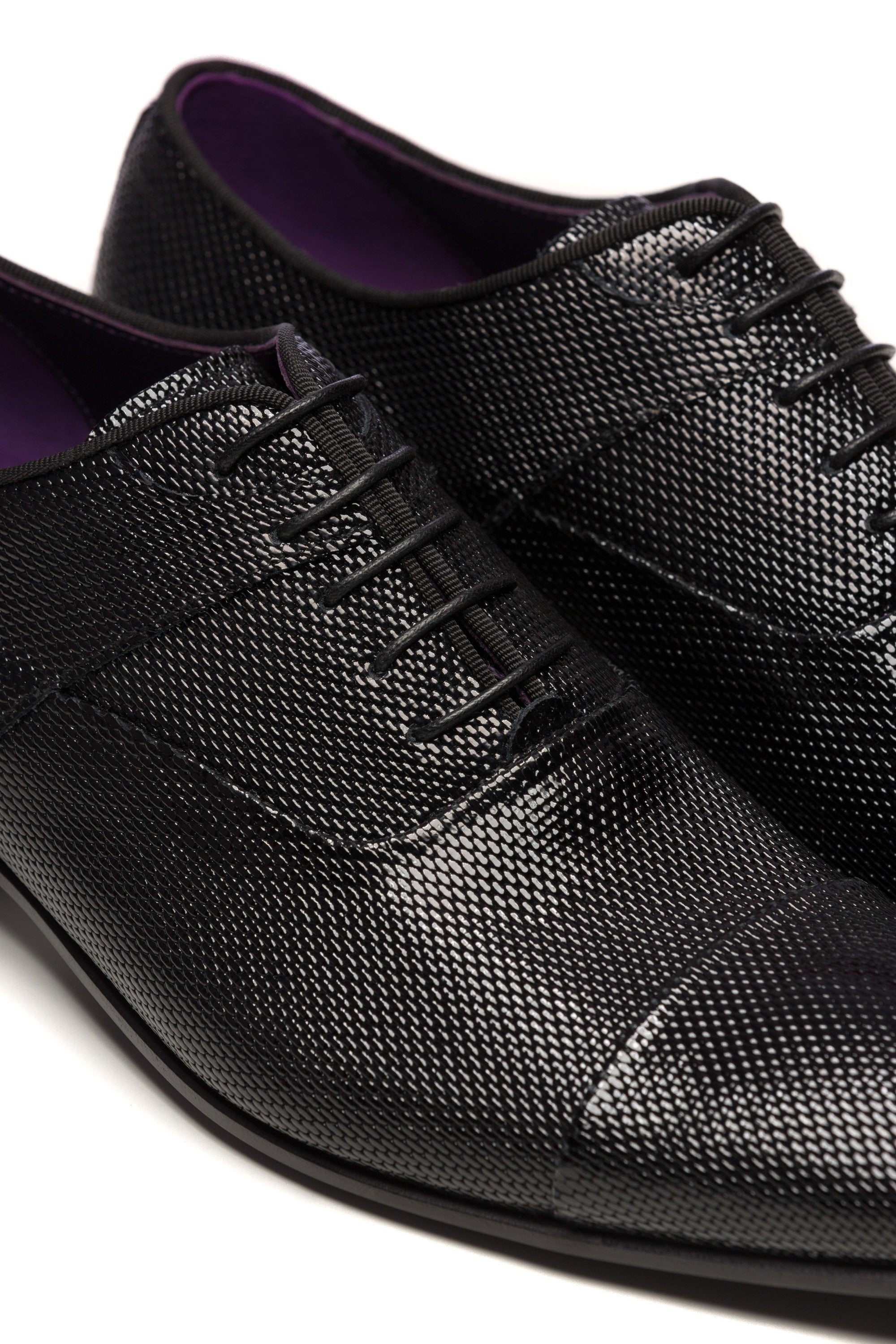 Black smoking shoes with lace