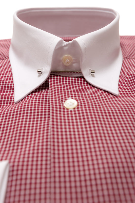 Bordeaux shirt with pin collar
