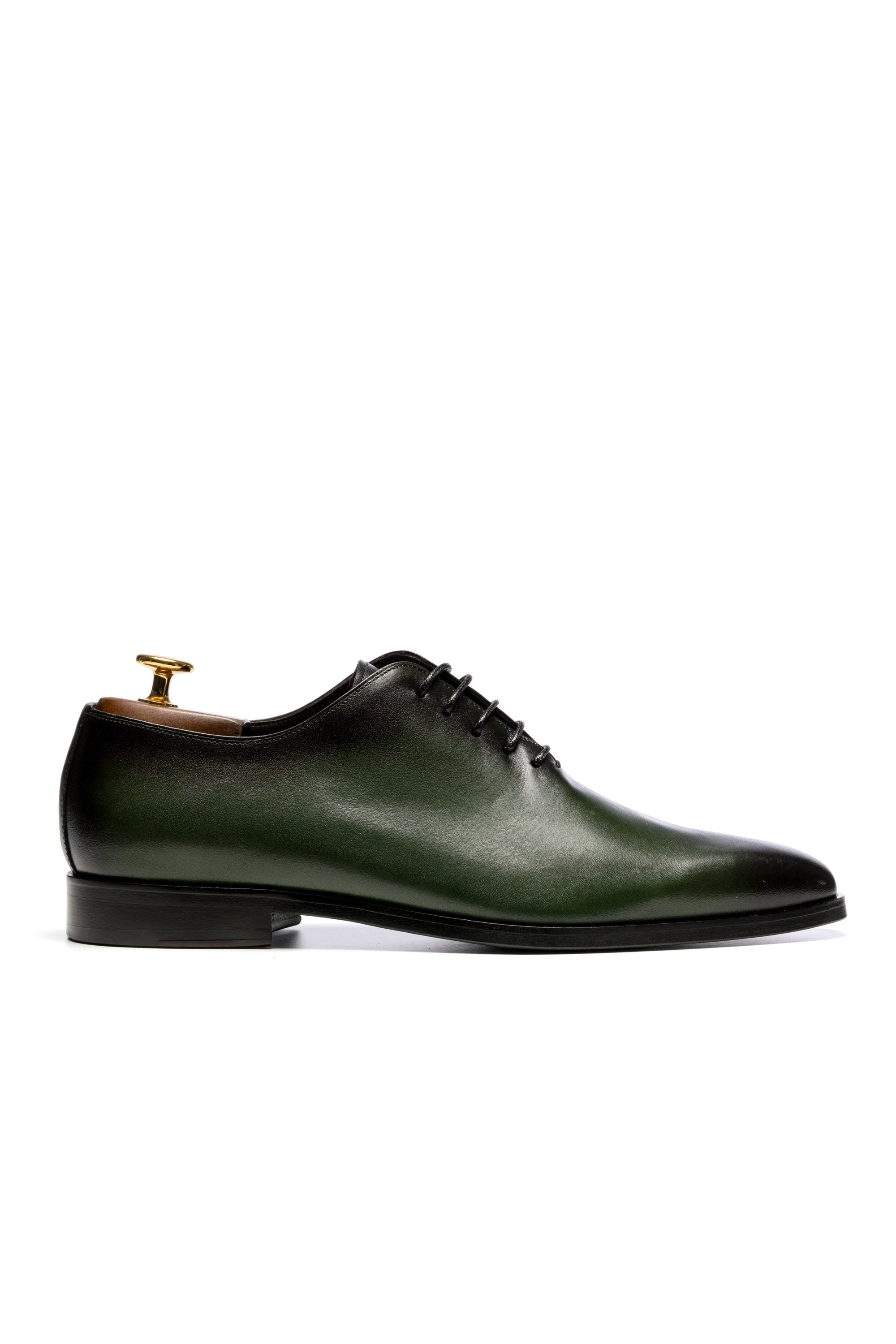 Grey evening shoes with lime-green metallic effect