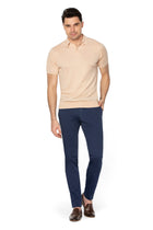 Merino wool and linen polo shirt