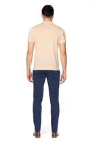 Merino wool and linen polo shirt