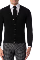 Black cardigan from Merino wool