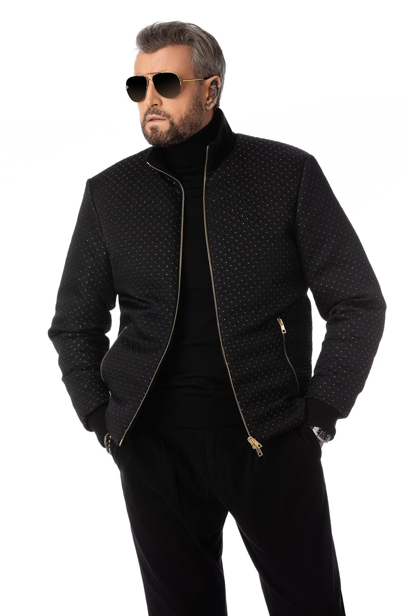 Glam Lurex Thread bomber jacket