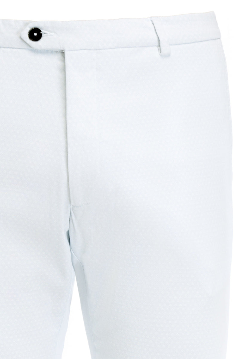 Chinos white textured trousers